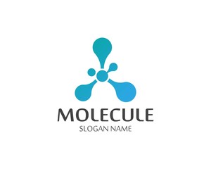 Molecule logo vector icon template illustration design