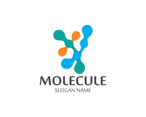 Molecule logo vector icon template illustration design