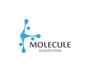 Molecule logo vector icon template illustration design