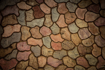 Vintage Colorful Concrete Walls.