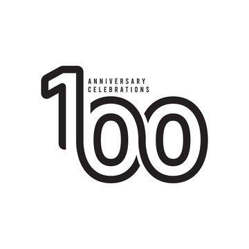 100 Years Anniversary Celebrations Vector Template Design Illustration