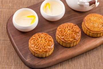 Chinese traditional food - moon cake