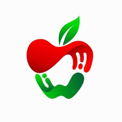 apple logo with splashes concept