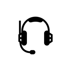 Head Phone Line Simple Icon Logo