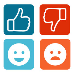 Like and Dislike Icon Set