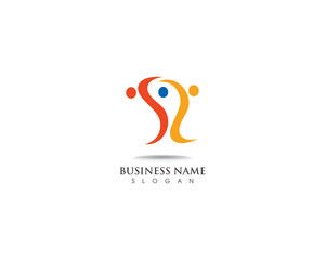 family and friend logo and vector icon