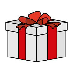 gift box present isolated icon