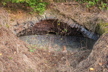 Fototapeta premium One of the many coke ovens used in the late 1800's to burn coal to make bricks. Grundy Lakes Park in Tracy City, Tennessee of the South Cumberland State Park system.