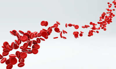 Red blood cells flowing through artery. - 294749348