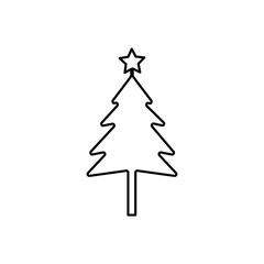 Fototapeta premium Santa Claus and Christmas tree icon image in a trendy flat design
