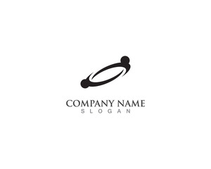 people connected  logo template vector