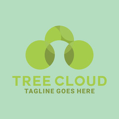 Tree Cloud Logo Design Inspiration For Business And Company