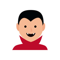 cute boy disguised vampire avatar character vector illustration design
