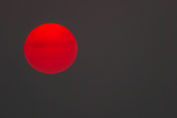 red color sun set