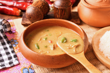 Green pork curry , Thai cuisine    