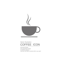 Vector drawn coffee. Isolated on white background.