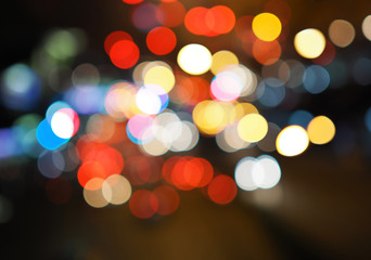 Colorful bokeh light abstract background, Blurred blur, darkness concept