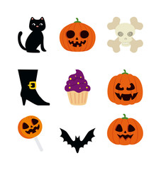 bundle halloween with set icons vector illustration design