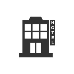 Hotel icon vector symbol illustration EPS 10