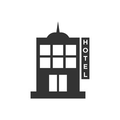 Hotel icon vector symbol illustration EPS 10