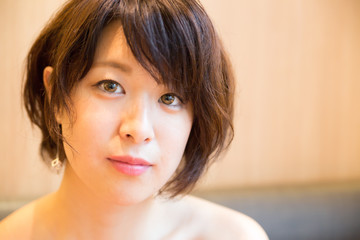 Berry cute Japanese young woman.