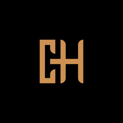 initial letter CH from box logo template - vector