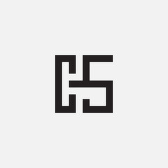 initial letter CS logo design template - vector