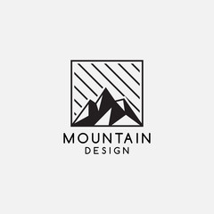 mountain logo design template - vector