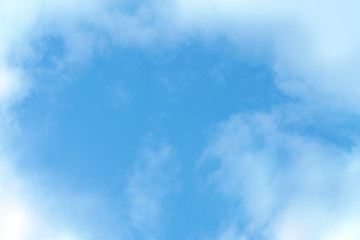 Obraz premium Blue sky with white clouds