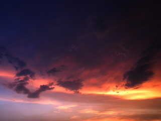 sunset in the sky