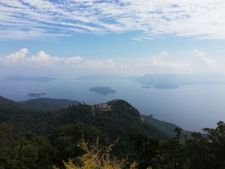 弥山山頂の風景