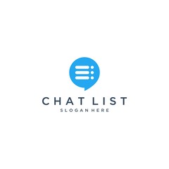 communication design logos or chat bubbles with lists