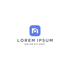 modern design logos or monograms or RN initials with fingers