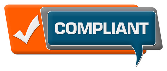 Compliant Blue Orange Comment Symbol Horizontal 