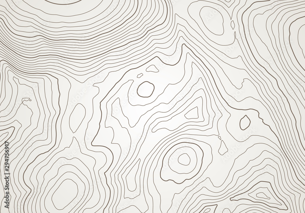 Poster Abstract topographic map background with height lines