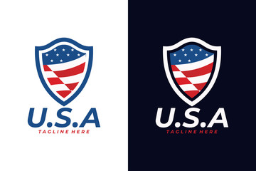 USA shield logo icon vector isolated