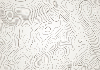 Abstract topographic map background with height lines - obrazy, fototapety, plakaty