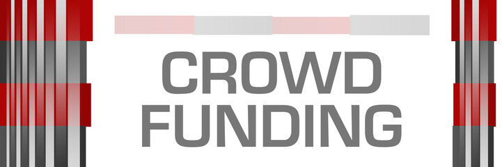 Crowd Funding Red Grey Bars Both Sides 