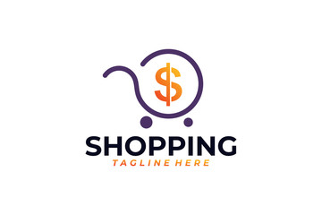 shopping logo icon vector isolated