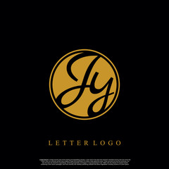 Letter JY logo initial emblem letter luxury vector.