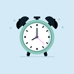 Alarm clock isolated on blue background