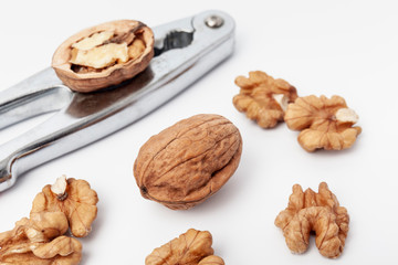 walnuts isolated on white background