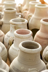 Fototapeta na wymiar Clay Amphora Vase in Warehouse