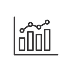 Stats, Graphic, Chart Diagram Icon Vector