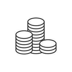 Coins, Money Icon Vector Illustration