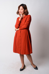 Full body shot of beautiful Asian woman