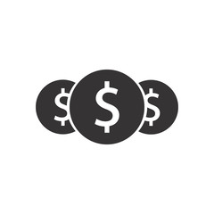 Coins, Money Icon Vector Illustration
