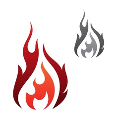 Abstract flaming vector icon