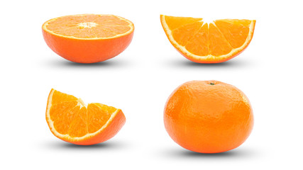 Orange fruit on a white background.