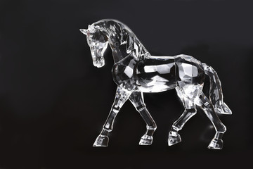 Glass toy horse